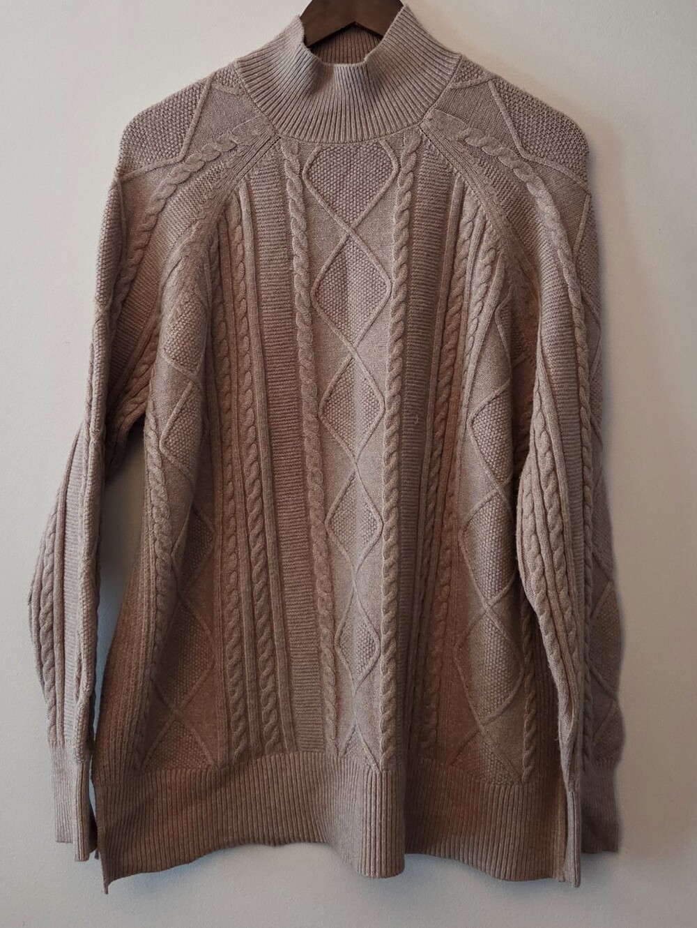 Philosophy Women's Republic Clothing Mock Neck Cable Knit Sweater Size L